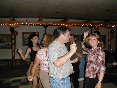 Ann Tucker Stangl, Heather Reynolds, Dean Stout, Chuck Stangl (background), Christina Stevenson Magagna